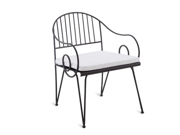 ARIETE - Iron garden chair with armrests by Unopiù - view 3