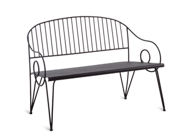 ARIETE - Iron garden bench with back by Unopiù - view 2