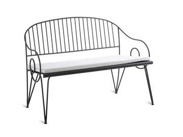 ARIETE - Iron garden bench with back by Unopiù - view 3