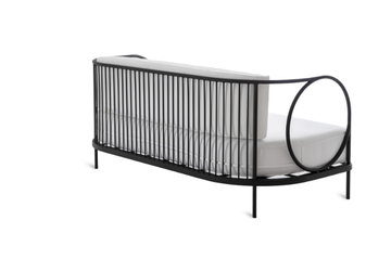ARIETE - Sofa in galvanized iron and cushions in acrylic fabric by Unopiù - view 3