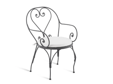 AURORA - Iron garden chair with armrests by Unopiù - view 2