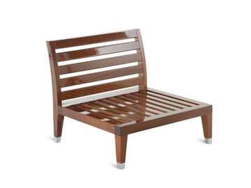 C'EST LA VIE - Garden armchair in mahogany and acrylic fabric by Unopiù - view 3