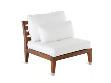 C'EST LA VIE - Garden armchair in mahogany and acrylic fabric by Unopiù - view 2