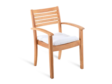 CHELSEA - Stackable teak chair with armrests by Unopiù - view 3