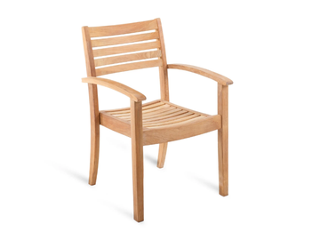 CHELSEA - Stackable teak chair with armrests by Unopiù - view 2