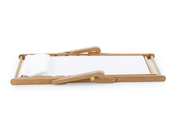 CHELSEA - Folding deck chair with teak and cotton armrests by Unopiù - view 3