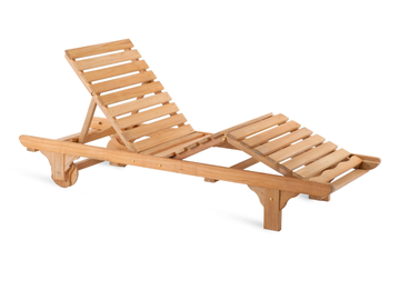 CHELSEA - Recliner teak sun lounger with castors by Unopiù - view 2