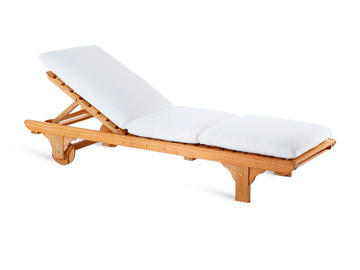 CHELSEA - Recliner teak sun lounger with castors by Unopiù - view 3