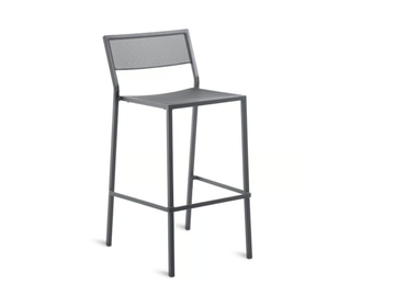 CONRAD - High iron stool with back by Unopiù - view 2