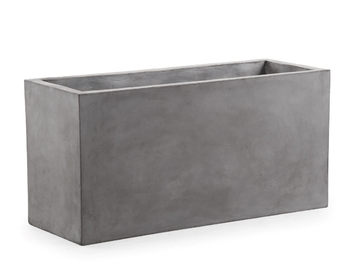 Cement garden vase - Low cement garden vase by Unopiù - view 3