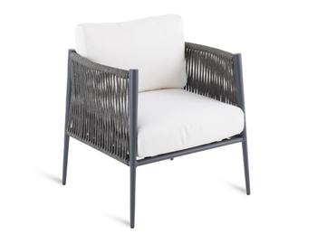 LUCE - Garden armchair in aluminum and polyolefin rope by Unopiù - view 2