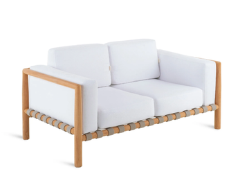 PEVERO - 2 seater fabric garden sofa with removable cover by Unopiù - view 2