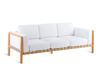 PEVERO - 3 seater fabric garden sofa with removable cover by Unopiù - view 2