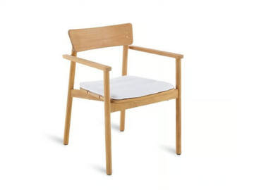 PEVERO - Garden teak easy chair with armrests by Unopiù - view 3