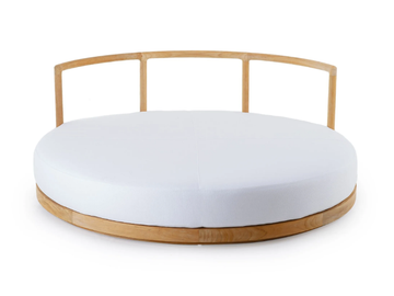 PEVERO - Round garden bed in acrylic fabric and teak by Unopiù - view 2