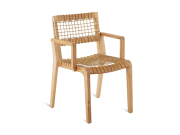 SYNTHESIS - Teak chair with armrests by Unopiù - view 2