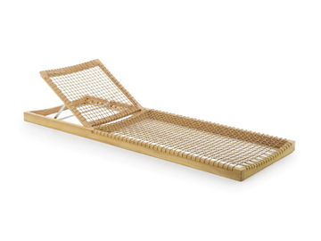 SYNTHESIS - Recliner teak sun lounger by Unopiù - view 3