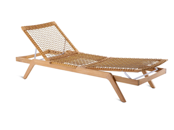 SYNTHESIS - Stackable teak sun lounger by Unopiù - view 3