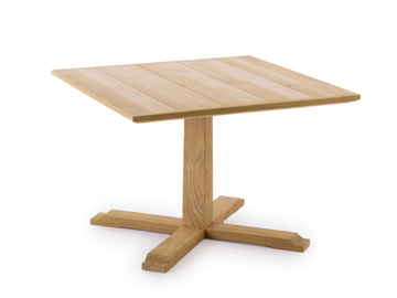 SYNTHESIS - Square teak table with 4-star base by Unopiù - view 2