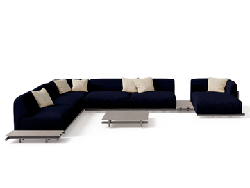 DAVOS - Corner modular fabric garden sofa by Unopiù - view 2
