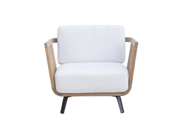 WELCOME - Teak and acrylic fabric garden armchair by Unopiù - view 3