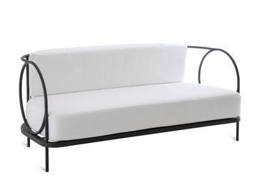 ARIETE - Sofa in galvanized iron and cushions in acrylic fabric by Unopiù - view 2