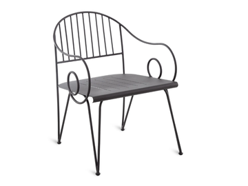 ARIETE - Iron garden chair with armrests by Unopiù - view 2