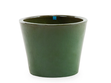 Glazed stoneware garden vase - Low glazed stoneware garden vase by Unopiù - view 2