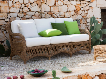 OLIMPIA - Garden sofa in WaProLace® and acrylic fabric by Unopiù - view 3