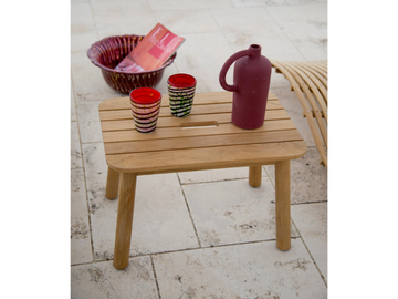 PEVERO - Rectangular low teak garden side table by Unopiù - view 3