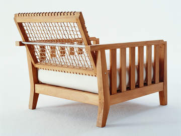 SYNTHESIS - Teak garden armchair with armrests by Unopiù - view 3