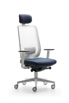 ASSIA EV - Swivel mesh office chair with headrest by VAGHI - view 3