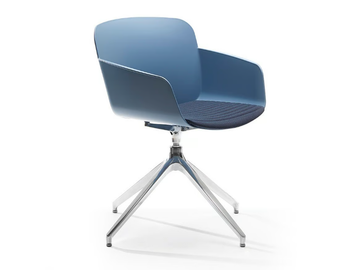 LIBERA ARMCHAIR - Swivel trestle-based polypropylene chair with armrests by VAGHI - view 3
