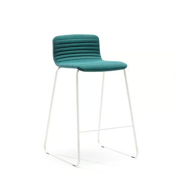 UNION GUEST - Sled base high fabric stool by VAGHI - view 3