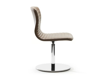 UNION GUEST - Upholstered chair with swivel base in stainless steel by VAGHI - view 3