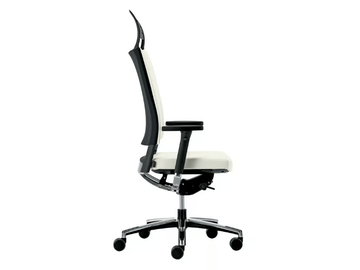 EXPO 15 - Height-adjustable leather office chair with headrest by VAGHI - view 3