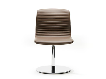 UNION GUEST - Upholstered chair with swivel base in stainless steel by VAGHI - view 2