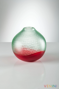 BATTUTO BICOLORE - Blown glass vase by VENINI - view 3