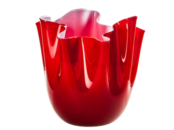 FAZZOLETTO OPALINO BICOLORE - Handmade blown glass vase by VENINI - view 3