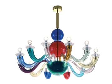 GIO PONTI 99.80 - Handmade blown glass chandelier by VENINI - view 3