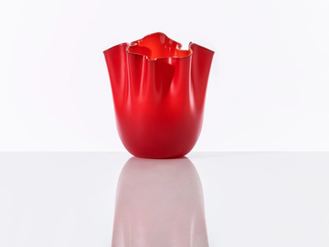 FAZZOLETTO OPALINO - Handmade blown glass vase by VENINI - view 2