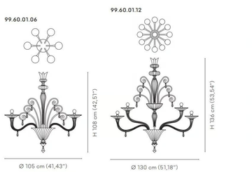 VITTORIALE - Blown glass chandelier by VENINI - view 3