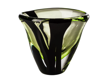 BLACK BELT OVALE - Blown glass vase by VENINI - view 2