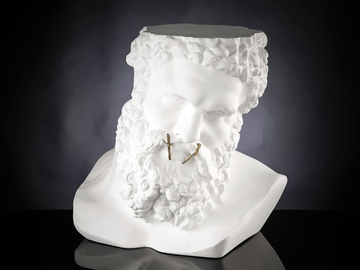 BUSTO ERCOLE - NON PARLO - Ceramic coffee table / sculpture by VGnewtrend - view 2