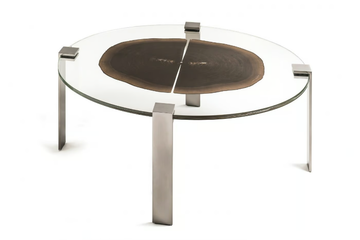 FORESTA - Oval wood and glass coffee table by VGnewtrend - view 3