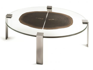 FORESTA - Oval wood and glass coffee table by VGnewtrend - view 2