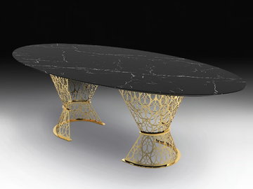 GATSBY - Oval Nero Marquina marble table by VGnewtrend - view 2