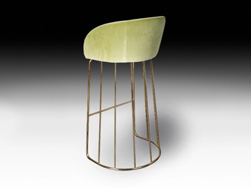 LOUISE - Upholstered velvet stool with back by VGnewtrend - view 3