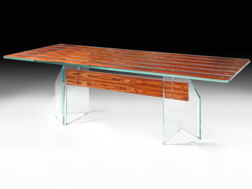 PARIGI - Rectangular wood and glass living room table by VGnewtrend - view 2