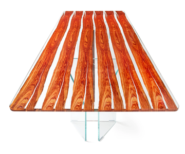PARIGI - Rectangular wood and glass living room table by VGnewtrend - view 3